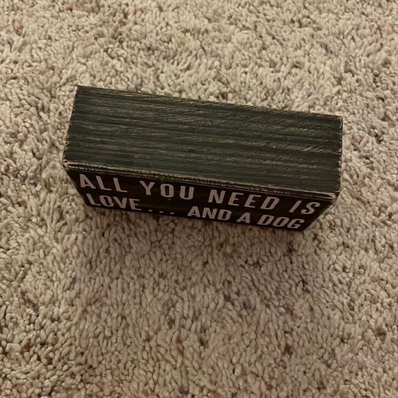 “All you need is love… and a dog” decorative wall hanging - Picture 2 of 3